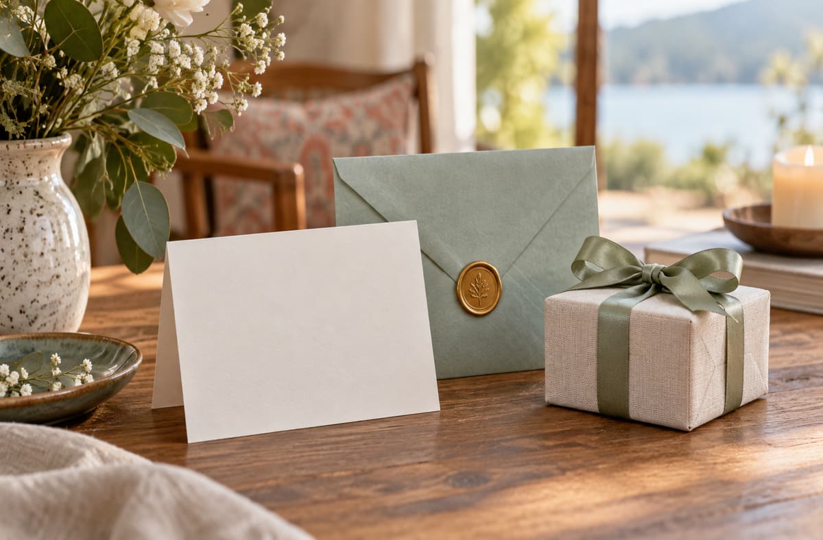 cash stationery accompanies cash keepsakes on a cash writing desk