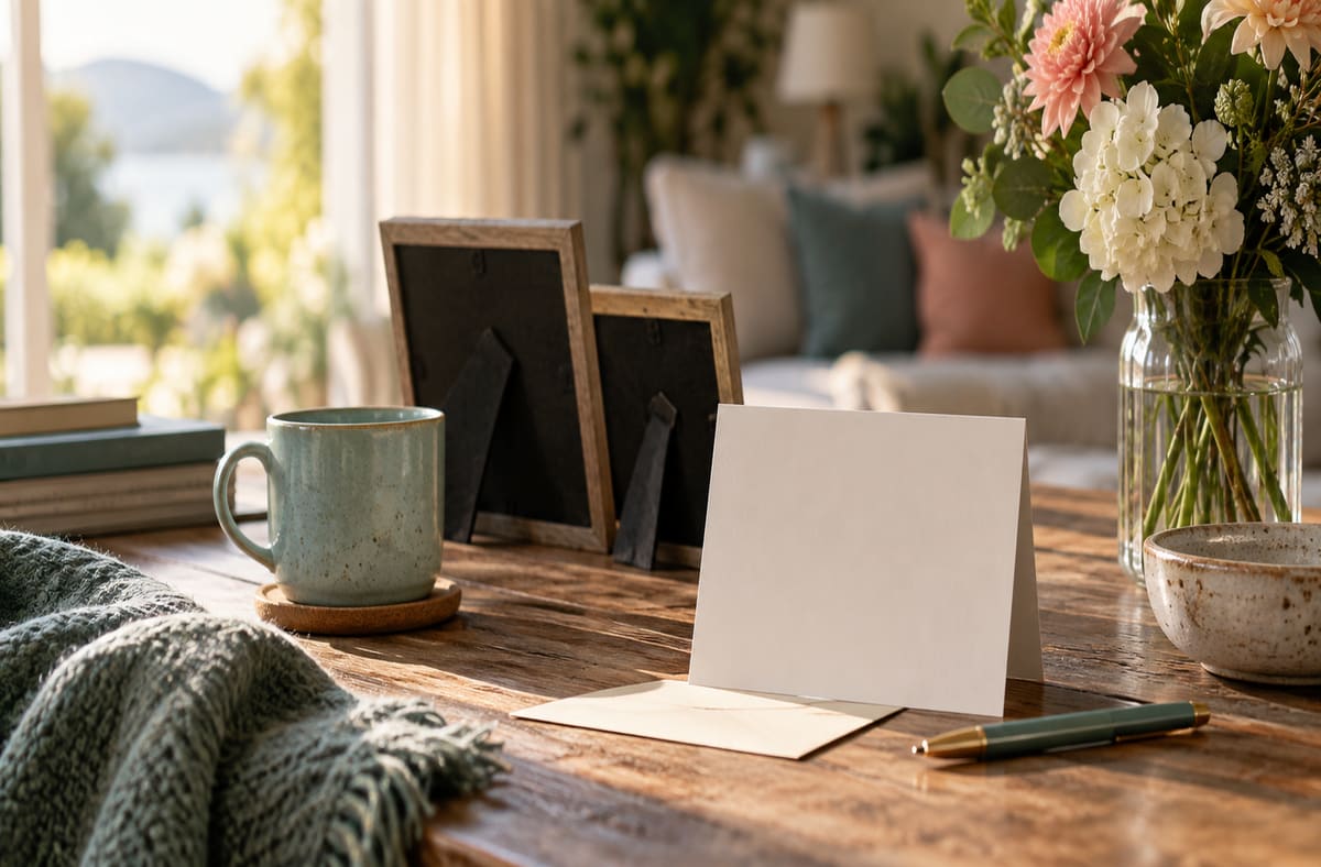 gift stationery accompanies gift keepsakes on a gift writing desk