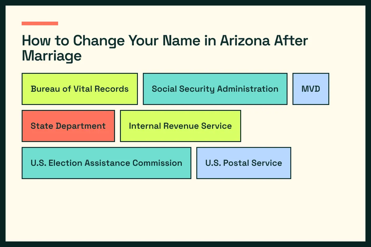 AZ diagram connects Arizona vital records with AZ driver services and the wider Arizona update path