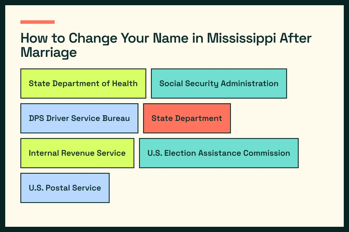 MS diagram connects Mississippi vital records with MS driver services and the wider Mississippi update path